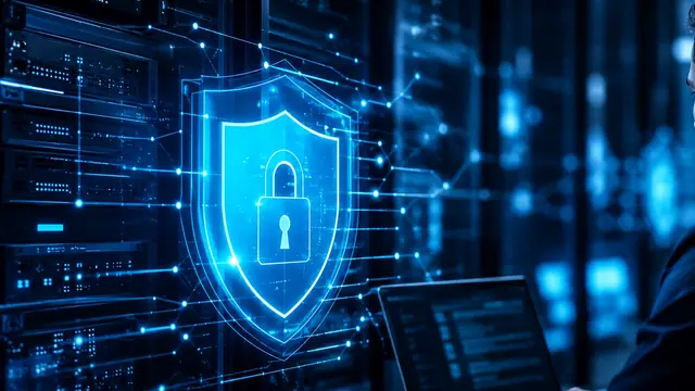 Visual tecnológico de ciberseguridad y protección digital